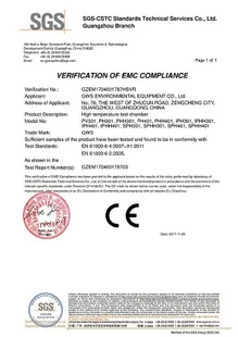 380V High Temperature Chamber - EMC Certificate