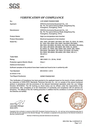 EK (380V MC) - LVD Certificate