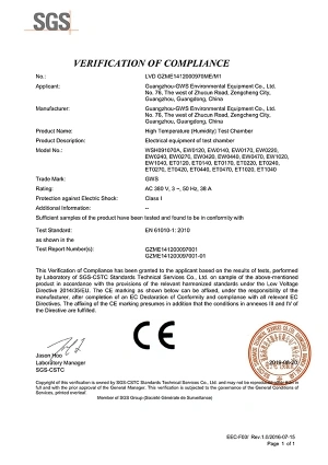 EW (except 1070) - LVD Certificate