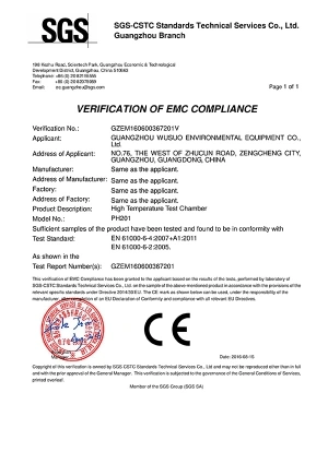 PH201 - EMC Certificate
