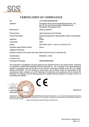 PH201 - LVD Certificate