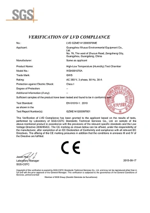 WSH091071A - LVD Certificate