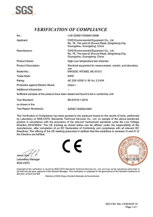 Mini (220V MC) - LVD Certificate